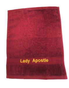 Preaching Hand Towel Lady Apsotle (Burgundy/Gold)