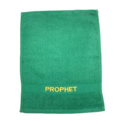 PREACHING HAND TOWEL  PROPHET  ( GREEN/GOLD)
