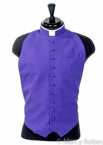 Tonsure Collar Clergy Rabat (Purple)