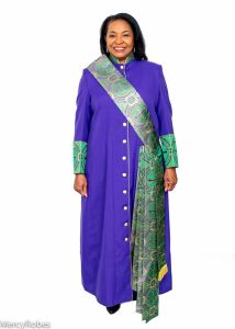 Womens Robe Style Lrkwo176 (Purple/Green-Gold Lt)