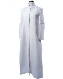 Womens Robe Style LR6000 (White With Bars)