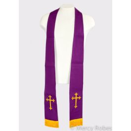 和ROBE / WA RM STOLE Reversible Stole Rvs003 (Red Purple/Gold & White/Gold)