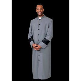 Modus Grey Robe Clergy Robe Style Bnd149 2 Pleat (Grey/Black)