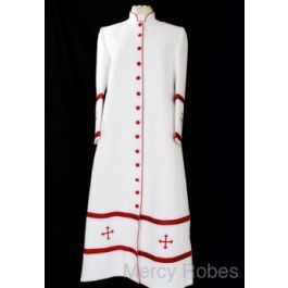 Addereth Robe Womens Robe Style LR125 (White/Red)