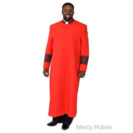 Clergy Robe Style Exd167 (Red/Black/Red Liturgical)