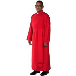 Anglican Cassock Robe With Band Cincture (Red)