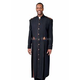 Augustinian Black Robe Clergy Robe Bnk157 (Black/Rust)