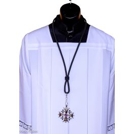 Pectoral Black Cord With Orthodox Cross Style Subt357 (S P)