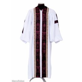 Pulpit Robe Style Ppr-092220 (White With Cross On The Arms)