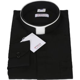 black and white frill dress Wing Collar Formal Dress Shirt - Black - CLEARANCE main image 1
