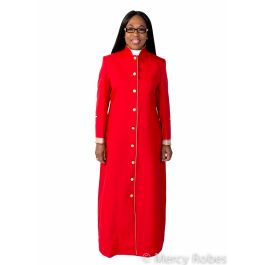 Womens Clergy Robe Style LR102 (Red/Gold)