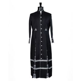 Women's Robe Style LR145 (Black/Black-Silver LT)