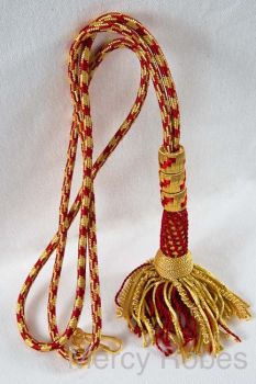Bishop Tassel Pectoral Cord Style 01 (Red/Gold)