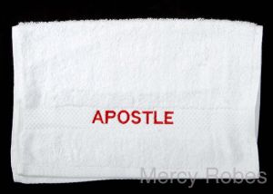 Preaching Hand Towel Apostle (White/Red)