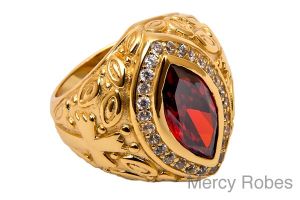 Womens Clergy Apostle Ring Subs523 (Red)