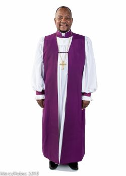 Mercy Robes Bishop Vestment (D) (Red Purple) 01 | Mercy Robes