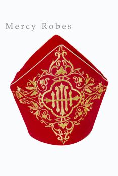QUICK SHIP BISHOP MITRE STYLE 009 (RED SUEDE/GOLD)
