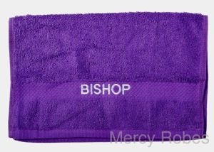 Preaching Hand Towel Bishop (Purple/White)