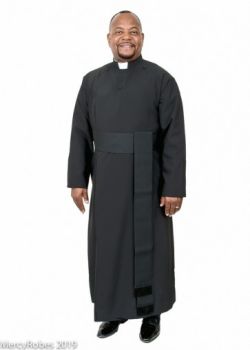 Anglican Cassock Robe With Band Cincture (Black)