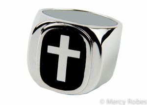 Mens Pastors Clergy Ring Style Subs873 (S Black)