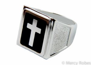 Mens Pastors Clergy Ring Style Subs875 (S Black)