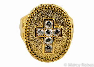 Mens Pastors Clergy Ring Style Subs948 (G W)