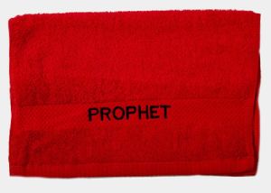 PREACHING HAND TOWEL PROPHET (RED/BLACK)