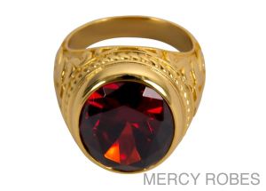 MENS CLERGY RING STYLE SUBS386 (G-RED)
