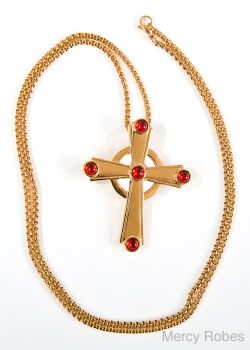 Pectoral Cross With Chain Style Subs779 G-R